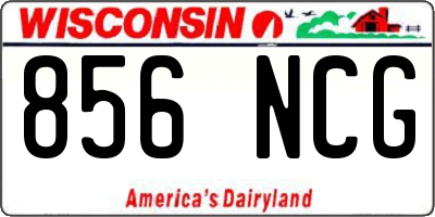 WI license plate 856NCG