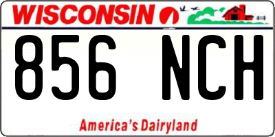 WI license plate 856NCH