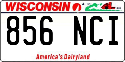 WI license plate 856NCI