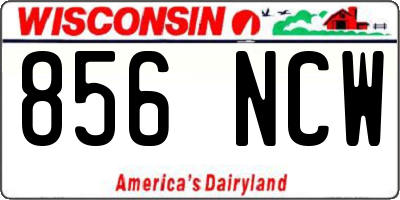 WI license plate 856NCW
