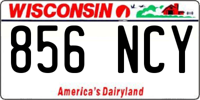 WI license plate 856NCY