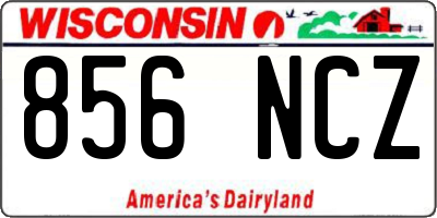 WI license plate 856NCZ