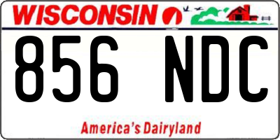 WI license plate 856NDC