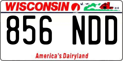 WI license plate 856NDD