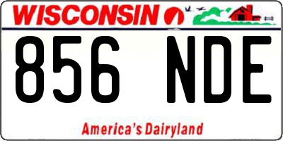 WI license plate 856NDE
