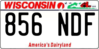 WI license plate 856NDF