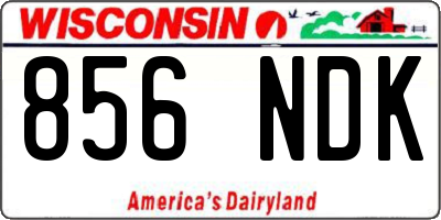 WI license plate 856NDK