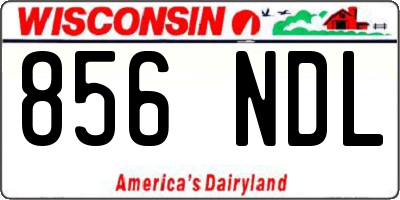 WI license plate 856NDL