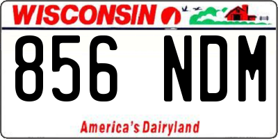 WI license plate 856NDM