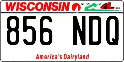 WI license plate 856NDQ