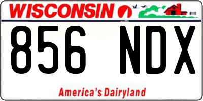WI license plate 856NDX