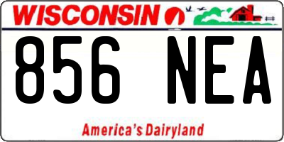 WI license plate 856NEA