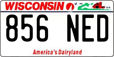 WI license plate 856NED