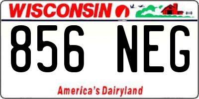 WI license plate 856NEG