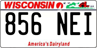 WI license plate 856NEI