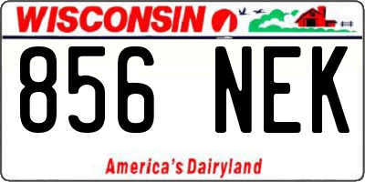 WI license plate 856NEK