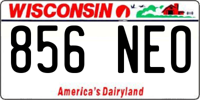 WI license plate 856NEO