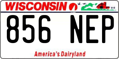 WI license plate 856NEP