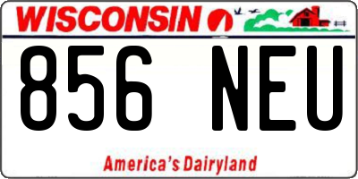 WI license plate 856NEU