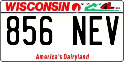 WI license plate 856NEV