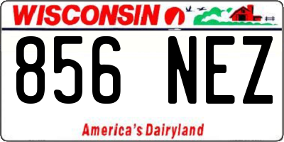 WI license plate 856NEZ