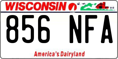 WI license plate 856NFA