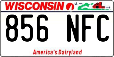 WI license plate 856NFC