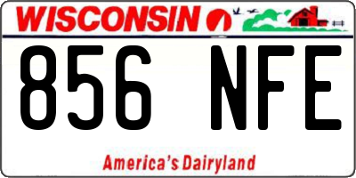 WI license plate 856NFE