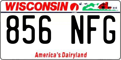 WI license plate 856NFG