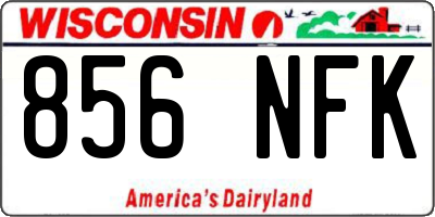WI license plate 856NFK