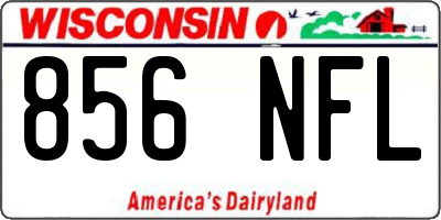 WI license plate 856NFL