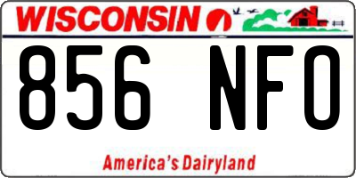 WI license plate 856NFO