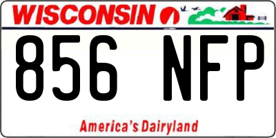 WI license plate 856NFP