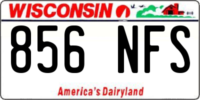 WI license plate 856NFS