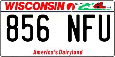 WI license plate 856NFU