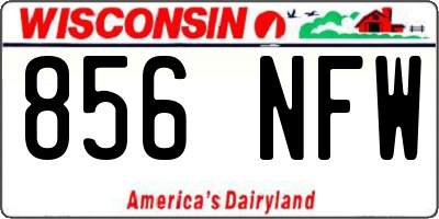WI license plate 856NFW