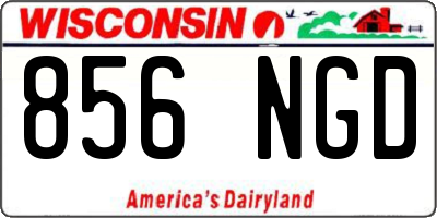 WI license plate 856NGD