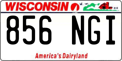 WI license plate 856NGI