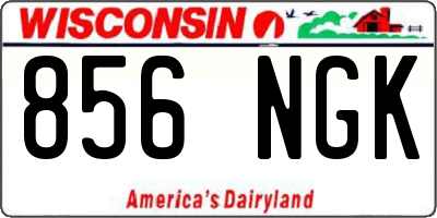 WI license plate 856NGK