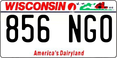WI license plate 856NGO