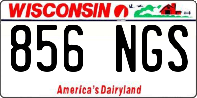 WI license plate 856NGS