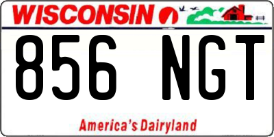 WI license plate 856NGT