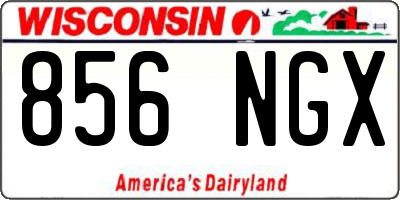 WI license plate 856NGX