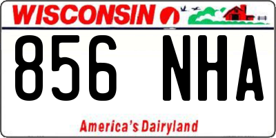 WI license plate 856NHA