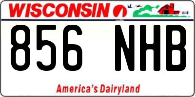 WI license plate 856NHB