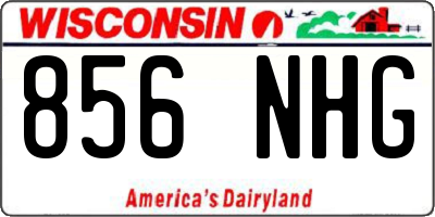 WI license plate 856NHG