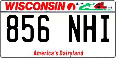 WI license plate 856NHI