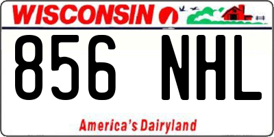 WI license plate 856NHL