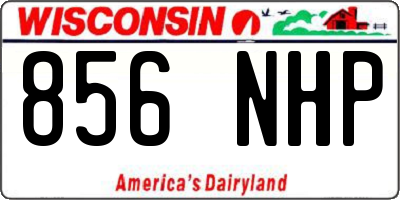 WI license plate 856NHP