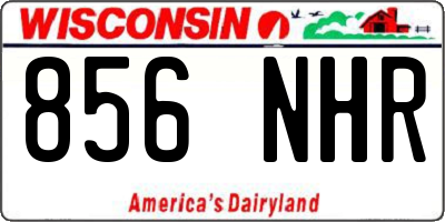 WI license plate 856NHR